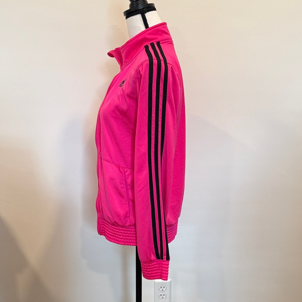 Adidas Vibrant Pink Bomber/Track Jacket Size XL (16) - Picture 4 of 14